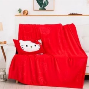 Sanrio Hello Kitty "Hello Red" Pillow Pocket Throw (2-Piece Set), Pillow + Throw